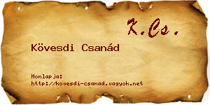 Kövesdi Csanád névjegykártya